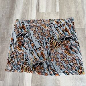 Ed Hardy Floral Tiger Print Mini Skirt -